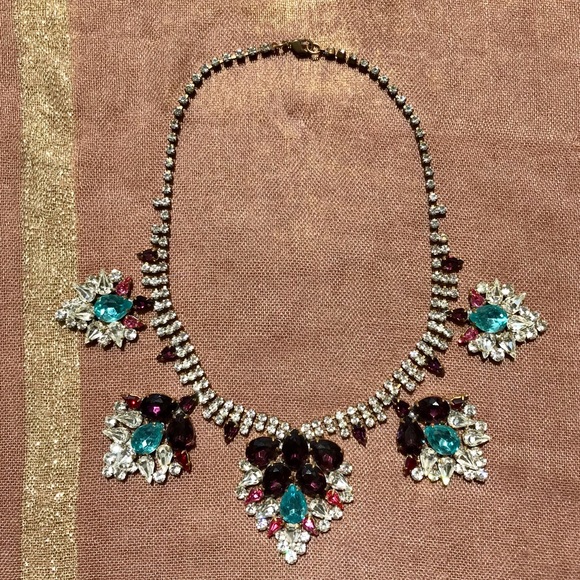 💎Lush Color One of a kind Crystal Rhinestone Necklace - Picture 5 of 13